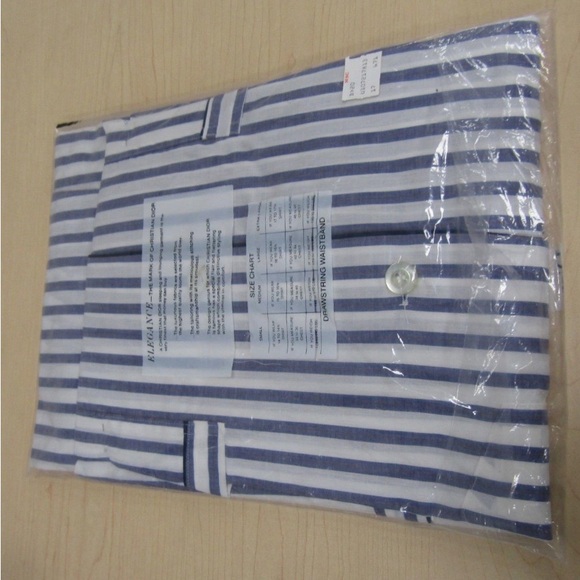 Vintage NWT 80’s Dior Pajamas Blue and white stripe with black edges - Picture 2 of 4